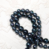 Tahitian Black Pearl Soothing stone Natural Gemstone Round Beads Handmade Jewelry 6mm