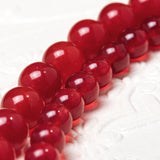 Wine Red Carnelian Chalcedony Soothing stone, Natural Gemstone Round Beads Handmade Jewelry 6mm