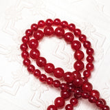 Wine Red Carnelian Chalcedony Soothing stone, Natural Gemstone Round Beads Handmade Jewelry 6mm