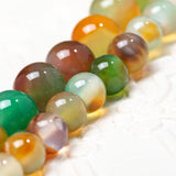 Peacock Agate Lucky Stone Natural Gemstone Round Beads Handmade Jewelry Healing Crystal 8mm