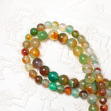 Peacock Agate Lucky Stone Natural Gemstone Round Beads Handmade Jewelry Healing Crystal 8mm