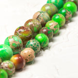 Fruit Green Imperial Jasper Refreshing stone Natural Gemstone Round Beads Handmade Jewelry 8mm