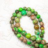 Fruit Green Imperial Jasper Refreshing stone Natural Gemstone Round Beads Handmade Jewelry 8mm