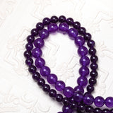 Dark Purple Carnelian Chalcedony Spiritual stone Natural Gemstone Round Beads Handmade Jewelry 8mm
