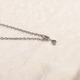 Silver Logo Charm Rosary Necklace