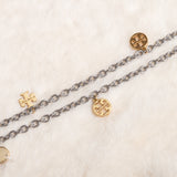 Silver Logo Charm Rosary Necklace