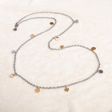 Silver Logo Charm Rosary Necklace