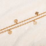 Gold Logo Charm Rosary Necklace