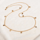 Gold Logo Charm Rosary Necklace