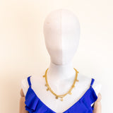 Gold Logo Charm Rosary Necklace