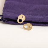 Gold Vintage Surreal Lock Earrings