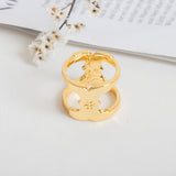 Gemini Link Gold Ring Size 7