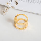 Gemini Link Gold Ring Size 7