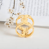 Gemini Link Gold Ring Size 7