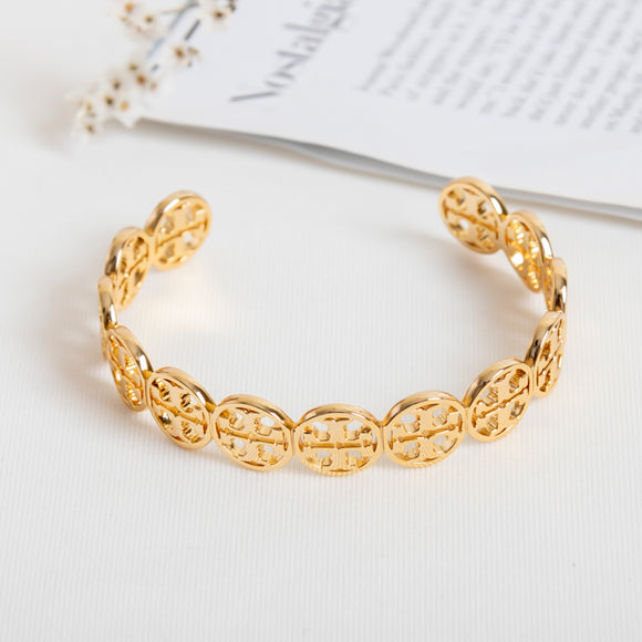 Gold Logo Cuff Bracelet
