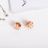 Rose Gold Logo Stud Earrings