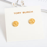 Logo Circle Stud Earrings