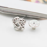 Silver Rope Knot Studs Earrings