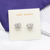 Silver Rope Knot Studs Earrings