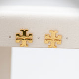 Gold Logo Stud Earrings