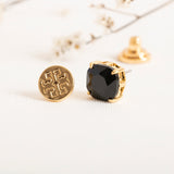 Black Set Crystal Stud Earrings