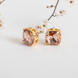 Pink Set Crystal Earrings