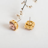 Pink Set Crystal Earrings