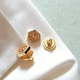 Hex Logo Stud Earrings (Gold)