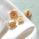Hex Logo Stud Earrings (Gold)