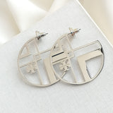 Silver Milgrain Hoop Earrings