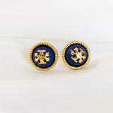 Blue Logo Rope Earrings
