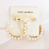 Pearl Fringe Hoop Earring