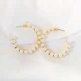 Pearl Fringe Hoop Earring