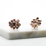 MARCHESA Charming Rose Gold Stud Earrings
