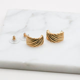 AK gold tone modern earrings